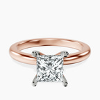 10kt Rose Gold Mildred Hidden Halo Solitaire Lab Diamond Ring front image