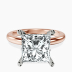 10kt Rose Gold Mildred Hidden Halo Solitaire Lab Diamond Ring front image