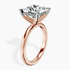 10kt Rose Gold Mildred Hidden Halo Solitaire Lab Diamond Ring standing product image one