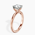 10kt Rose Gold Mildred Hidden Halo Solitaire Lab Diamond Ring standing product image one