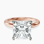 10kt Rose Gold Mildred Hidden Halo Solitaire Lab Diamond Ring front image