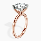 10kt Rose Gold Mildred Hidden Halo Solitaire Lab Diamond Ring standing product image one