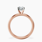 10kt Rose Gold Mildred Hidden Halo Solitaire Lab Diamond Ring side right image one
