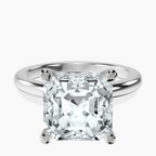 Platinum Mildred Hidden Halo Solitaire Lab Diamond Ring front image