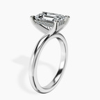 2.93 ct. emerald Mildred Solitaire Ring in 14kt white gold standing product image one