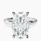Platinum Mildred Hidden Halo Solitaire Lab Diamond Ring front image