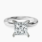 Platinum Mildred Hidden Halo Solitaire Lab Diamond Ring front image