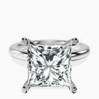 Platinum Mildred Hidden Halo Solitaire Lab Diamond Ring front image