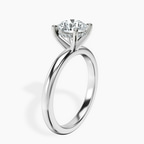 Platinum Mildred Hidden Halo Solitaire Lab Diamond Ring standing product image one