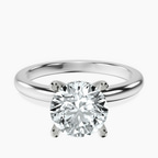Platinum Mildred Hidden Halo Solitaire Lab Diamond Ring front image