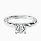 14kt White Gold Mildred Hidden Halo Solitaire Lab Diamond Ring front image