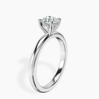 14kt White Gold Mildred Hidden Halo Solitaire Lab Diamond Ring standing product image one