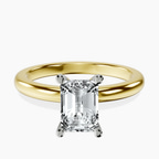 10kt Yellow Gold Mildred Hidden Halo Solitaire Lab Diamond Ring front image