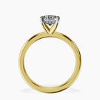 10kt Yellow Gold Mildred Hidden Halo Solitaire Lab Diamond Ring side right image one