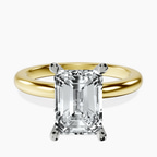 18kt Yellow Gold Mildred Hidden Halo Solitaire Lab Diamond Ring front image