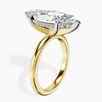 10kt Yellow Gold Mildred Hidden Halo Solitaire Lab Diamond Ring standing product image one