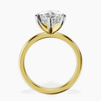 10kt Yellow Gold Mildred Hidden Halo Solitaire Lab Diamond Ring side right image one