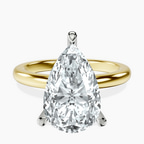 14kt Yellow Gold Mildred Hidden Halo Solitaire Lab Diamond Ring front image