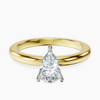 14kt Yellow Gold Mildred Hidden Halo Solitaire Lab Diamond Ring front image