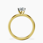 14kt Yellow Gold Mildred Hidden Halo Solitaire Lab Diamond Ring side right image one