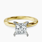18kt Yellow Gold Mildred Hidden Halo Solitaire Lab Diamond Ring front image