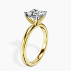 18kt Yellow Gold Mildred Hidden Halo Solitaire Lab Diamond Ring standing product image one
