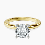 10kt Yellow Gold Mildred Hidden Halo Solitaire Lab Diamond Ring front image