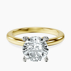 9ct Yellow Gold Mildred Hidden Halo Solitaire Lab Diamond Ring front image