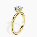 10kt Yellow Gold Mildred Hidden Halo Solitaire Lab Diamond Ring standing product image one