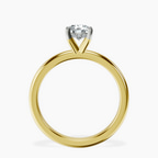 10kt Yellow Gold Mildred Hidden Halo Solitaire Lab Diamond Ring side right image one