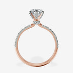 9ct Rose Gold Mereia Secret Halo Lab Diamond Ring side right image one