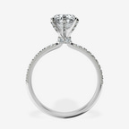 10kt White Gold Mereia Secret Halo Lab Diamond Ring side right image one