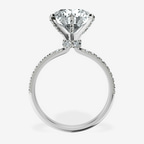 3.29 ct. round Mereia Secret Halo Ring in 14Ct white gold side right image one
