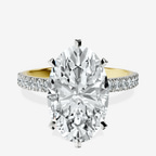 18kt Yellow Gold Mereia Secret Halo Lab Diamond Ring front image