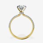 1.41 ct. round Mereia Secret Halo Ring in 10kt yellow gold side right image one