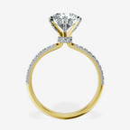 9ct Yellow Gold Mereia Secret Halo Lab Diamond Ring side right image one