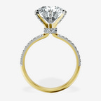 10kt Yellow Gold Mereia Secret Halo Lab Diamond Ring side right image one