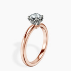 14kt Rose Gold Mabel Petal Solitaire Lab Diamond Ring standing product image one