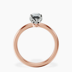 14kt Rose Gold Mabel Petal Solitaire Lab Diamond Ring side right image one
