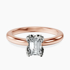 18kt Rose Gold Mabel Petal Solitaire Lab Diamond Ring front image