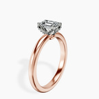 18kt Rose Gold Mabel Petal Solitaire Lab Diamond Ring standing product image one