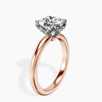 14kt Rose Gold Mabel Petal Solitaire Lab Diamond Ring standing product image one