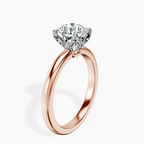 10kt Rose Gold Mabel Petal Solitaire Lab Diamond Ring standing product image one