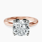 18kt Rose Gold Mabel Petal Solitaire Lab Diamond Ring front image