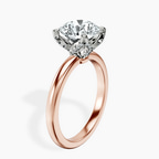 18kt Rose Gold Mabel Petal Solitaire Lab Diamond Ring standing product image one