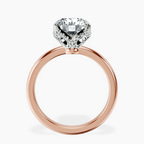 18kt Rose Gold Mabel Petal Solitaire Lab Diamond Ring side right image one
