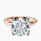 18kt Rose Gold Mabel Petal Solitaire Lab Diamond Ring front image