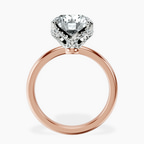 18kt Rose Gold Mabel Petal Solitaire Lab Diamond Ring side right image one