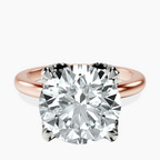 14kt Rose Gold Mabel Petal Solitaire Lab Diamond Ring front image