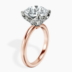 14kt Rose Gold Mabel Petal Solitaire Lab Diamond Ring standing product image one